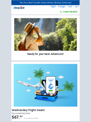 CheapOair - ✈ Wednesday Flight Deals! Fly Round Trip from $67.89