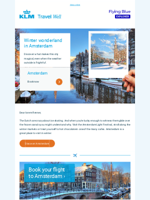 KLM - Winter wonderland in Amsterdam ❄️