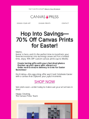 Canvas Press - Transform Memories: Save 70% Today!