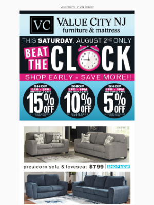 Value City Furniture - 🛋️⏳ Beat The Clock For ULTIMATE Deals!