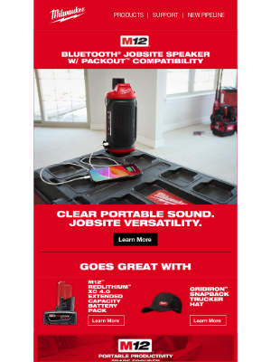 Milwaukee Tool - Clear, Portable Sound