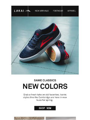 Lakai Footwear - Same CLASSICS, New COLORS