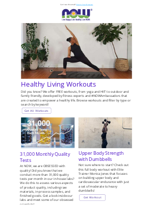 NOW Foods - Your key to summer wellness: workouts, health tips, and a giveaway