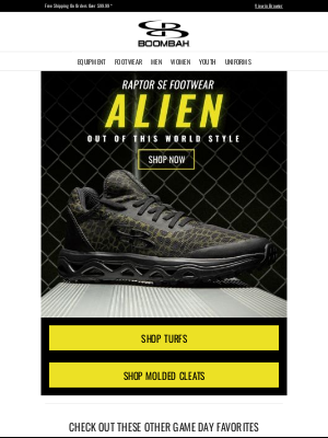 Boombah, Inc. - 👽⚾ All-New Alien Footwear is Out of this World! ⚾👽