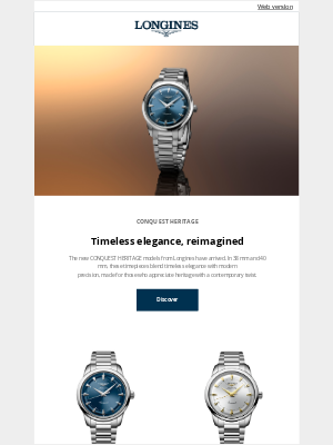 Longines Watch Co. - Introducing the new CONQUEST HERITAGE models