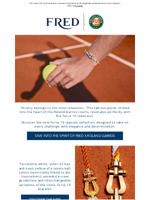 Fred - FRED and Roland-Garros: The perfect blend of style and sporting passion