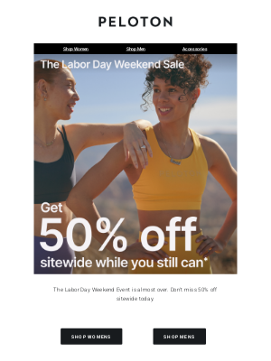 Peloton - Less than 48 hours left, Mailcharts