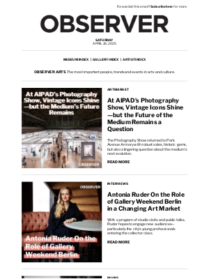 Observer - Antonia Ruder On the Role of Gallery Weekend Berlin in a Changing Art Market