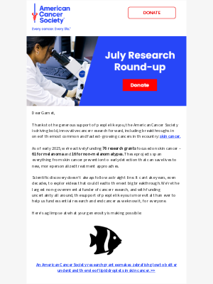 American Cancer Society - Research Round-up | Skin Cancer Edition