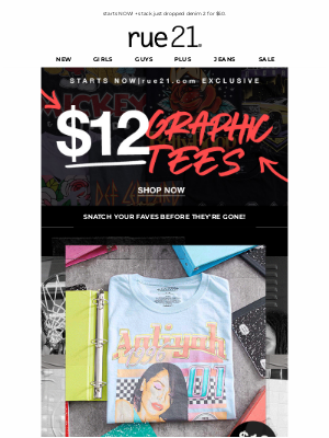 rue21 - $12 graphic tees? 🤯 this is MAJOR.