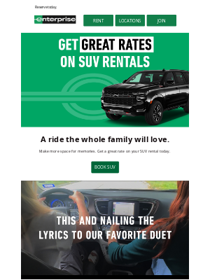 Enterprise Rent-A-Car - Road Trip? Rent an SUV!
