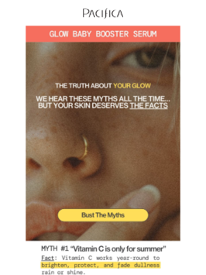Pacifica - bust exfoliating myths with Glow Baby Booster Serum
