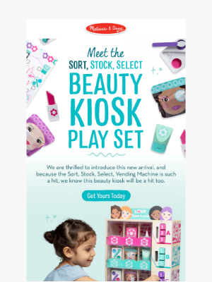Melissa & Doug LLC - [Introducing] Sort, Stock, Select Beauty Kiosk Play Set!