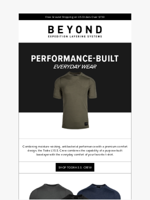 Beyond Clothing - Todra L1 S.S Crew Hits the Outlet