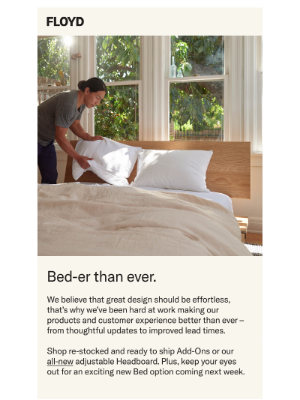Floyd - The world's best Bed Frame is even better