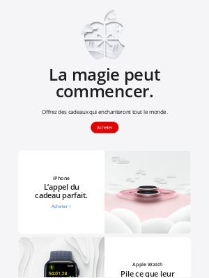 Apple (France) - Les fêtes sont déjà là chez Apple. 🎁