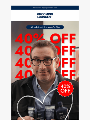 Grooming Lounge - Miss us? Here’s 40% OFF to come back