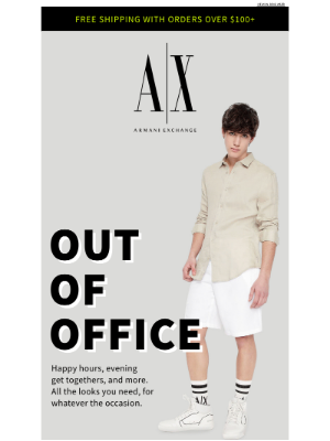 Armani Exchange - Out of office looks