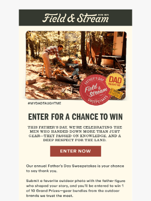 Field & Stream - Father’s Day Sweepstakes: Win Big for Dad!