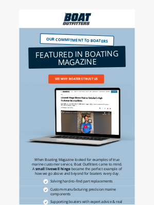 Boat Outfitters - Recognized By Boating Magazine: See Why