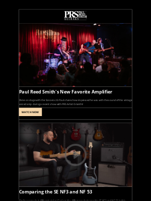 prsguitars - Paul Reed Smith's New Favorite Amplifier, Compare the SE NF3 & NF 53, New Artist Interviews, and more!  🚀