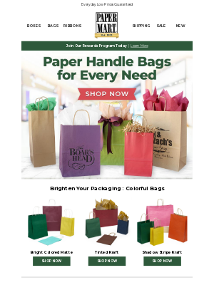 Paper Mart - Paper Handle Bags in All Shapes & Sizes