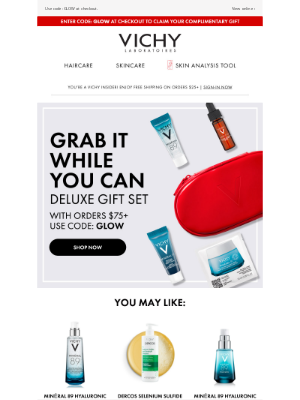 Vichy - Complimentary gift set inside ✨ Perfect for travel or to try something new!