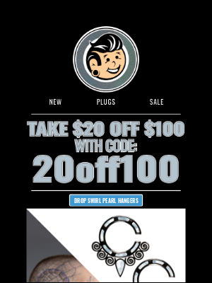 Plugyourholes - $20 OFF $100 code inside