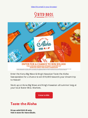 Stater Bros. - 🌊 Enter to Win and Taste the Aloha