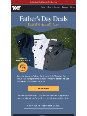 PXG - 3 Polos. 1 Legendary Dad.
