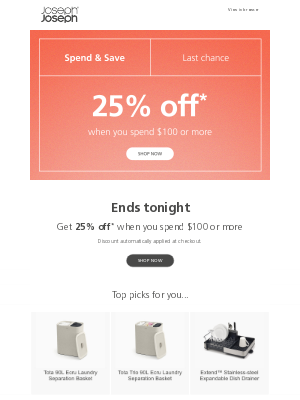 Joseph Joseph - BE QUICK: 25% off* ends tonight →