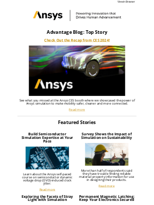 ANSYS - Ansys Amplifies Simulation at CES 2024