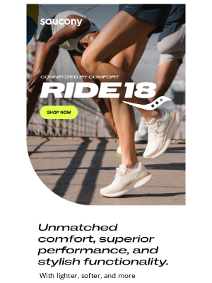 Saucony - Did you know: Ride 18 comes in 29 color options