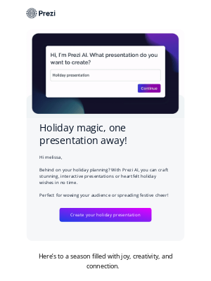 Prezi - 🎄Last-minute holiday presentation? We've got you, melissa!