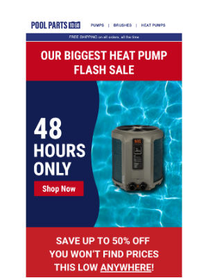 Pool Parts To Go - FLASH SALE 🚨 50% OFF HEATERS