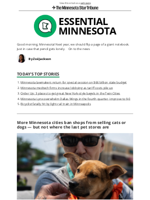 Star Tribune - Special session sprint at Minnesota Capitol