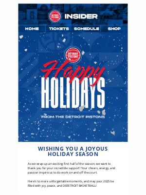 Detroit Pistons - Happy Holidays from our Pistons family to yours! ❄️