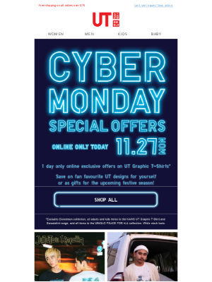UNIQLO Australia - CYBER MONDAY IS ON NOW | 1 DAY ONLY