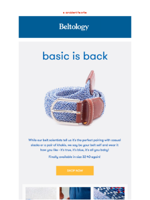 Beltology - Back in stock!