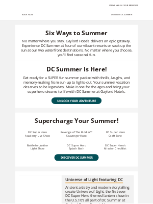 Gaylord Hotels - You Deserve an Epic Summer Vacation!