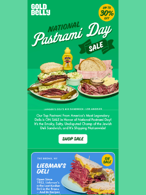 Goldbelly - Pastrami SALE – Langer’s + 2nd Ave Deli + More! 🥪