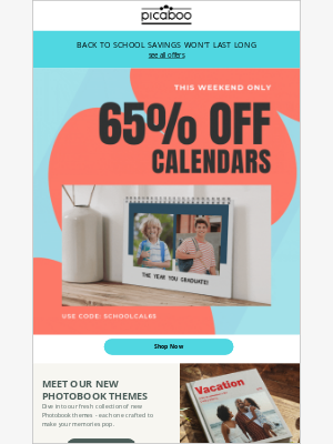Picaboo - 🚨 This Weekend Only – 65% Off Calendars!