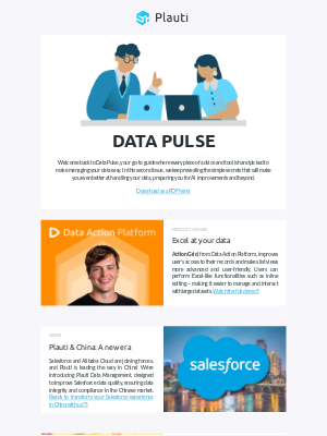 Plauti - Welcome to the First Edition of Data Pulse – Your Newsletter for Expert Data Insights