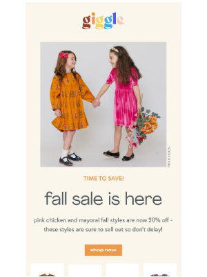 giggle - the fall sale has started!