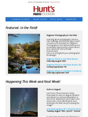 Barry From Hunt's - Astro Webinar This Week, plus In-the-Field Workshops!