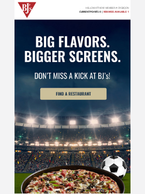BJs Restaurants - Come kick it at BJ's!⚽