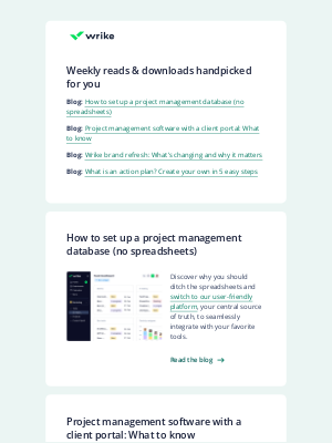 Wrike - Here are your weekly downloads from Wrike!