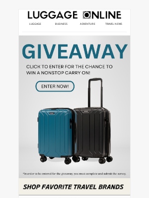 LuggageOnline - Do you want a free Carry-On??