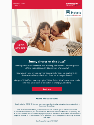 Norwegian Air Shuttle - ✈️ Save on hotels, Fred: Up to 30% off beach and city destinations