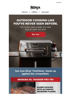 Ninja Kitchen - Ninja™ FlexFlame™ smokes the competition. 🔥